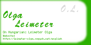 olga leimeter business card